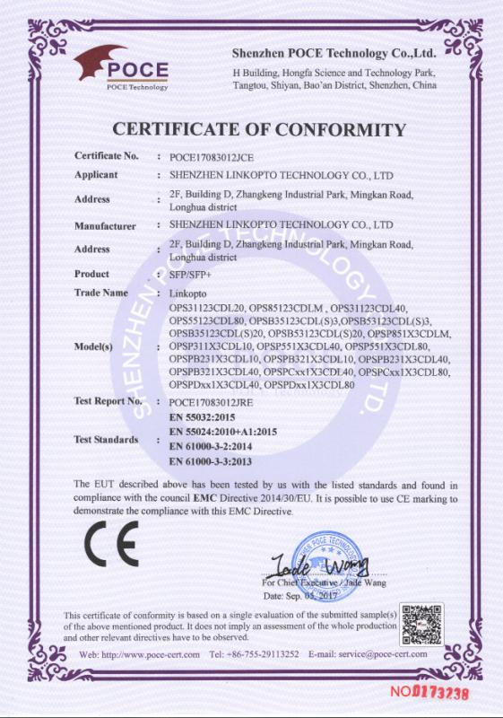 CE - Shenzhen linkopto Technology Co. Ltd