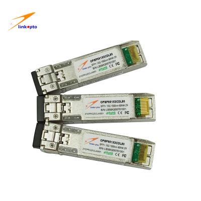 China LC Connector 1550NM 80KM ZR Optic Fiber Transceiver SFP+ 10G for sale