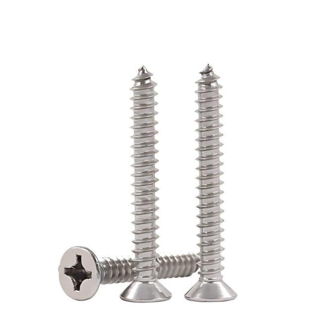 DIN 7982 self-tapping screw close-up view