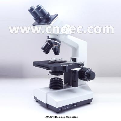 China WF10X Double Layers Mechanical Stage Biological Microscope A11.1316 With LED Lamp 1W Light Source for sale