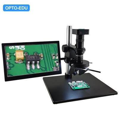 China El manual video del microscopio de OPTO-EDU A21.1610 2.o 3d Digitaces gira el enfoque de 0.6-5.0x 1080p en venta