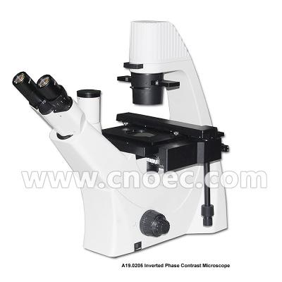 China Trinocular LWD Objective Bright Field Inverted Phase Contrast Microscope 3W LED A19.0205 for sale