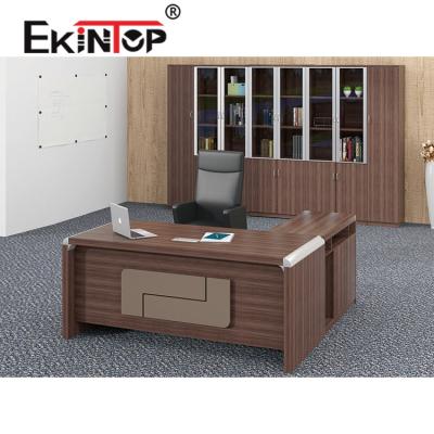 China Office Furniture Executive Office Desk Mahogany Color Executive Computer Desk for sale