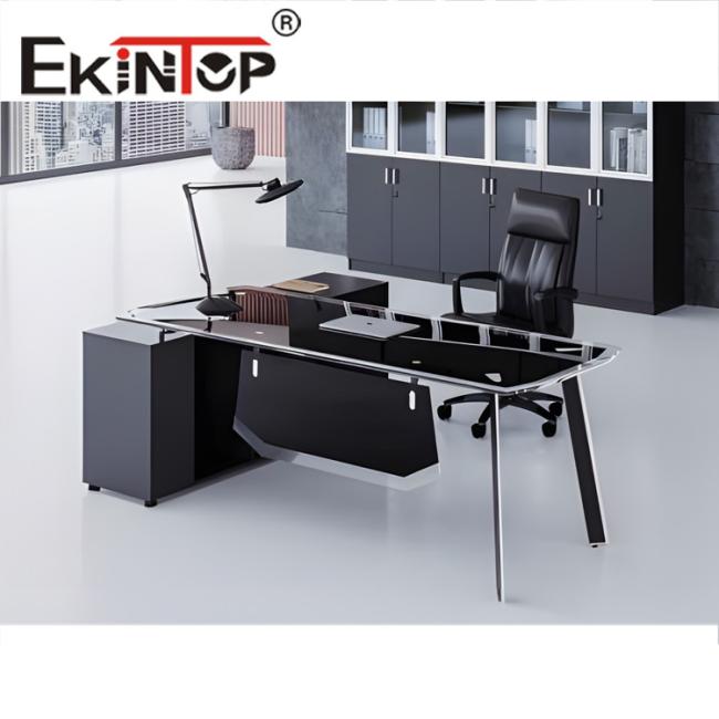 black glass desk