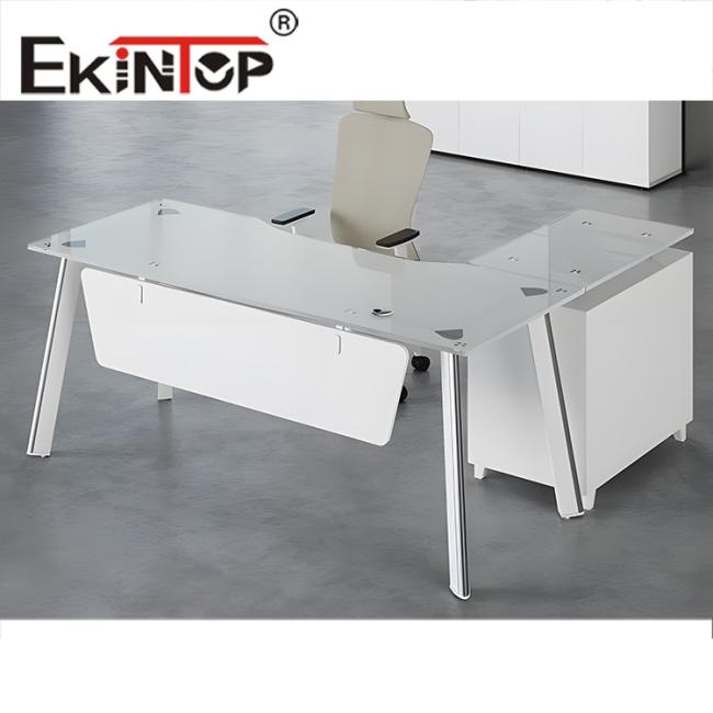 glass top office desk