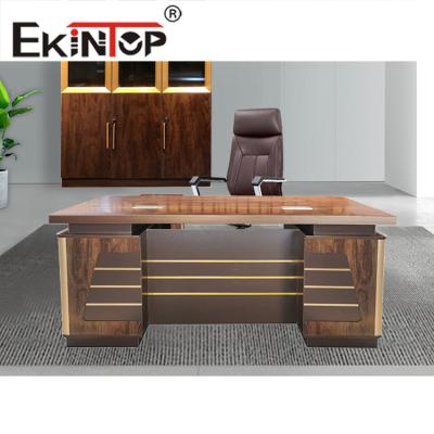 中国 L の形の古典的な様式のエグゼクティブ オフィスの家具は現代マネージャーの机を置きます 販売のため
