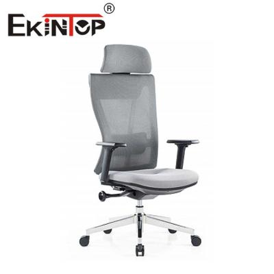 China Assento de malha para cadeira ergonômica preta Ekintop, cadeira de escritório central giratória de malha à venda