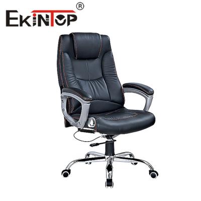 China Office Furniture Adjustable Wooden PU Leather ChairBoss Office Chair for sale