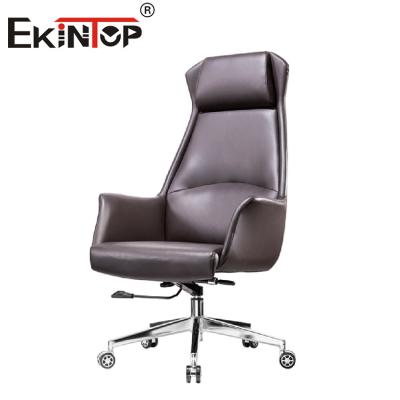China Steady Office Furniture High Back Leather Chair For Business for sale
