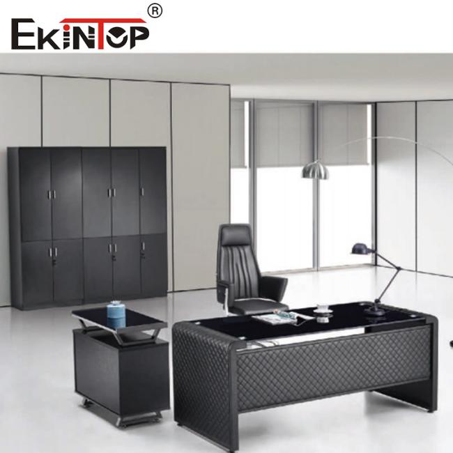 black glass desk