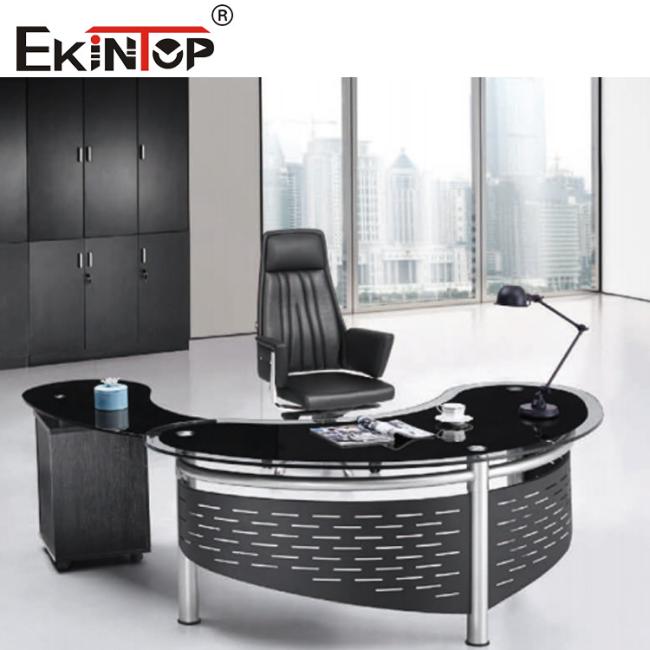 glass top computer desk