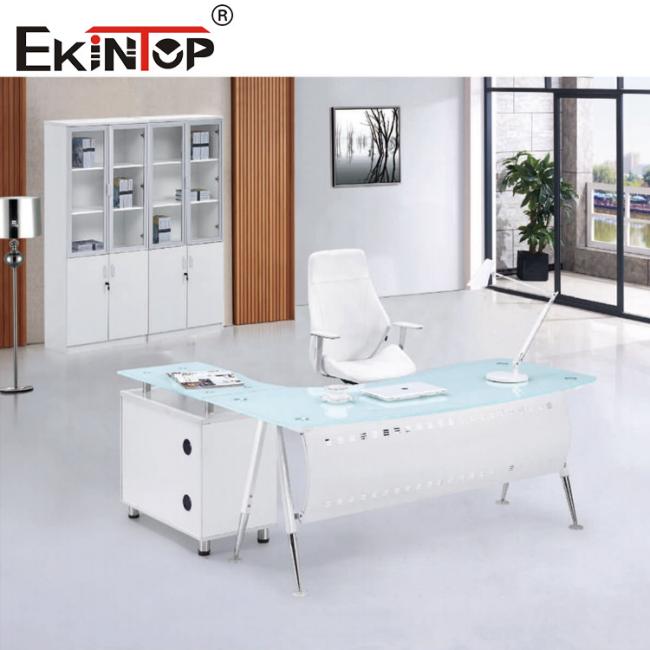 glass top desk