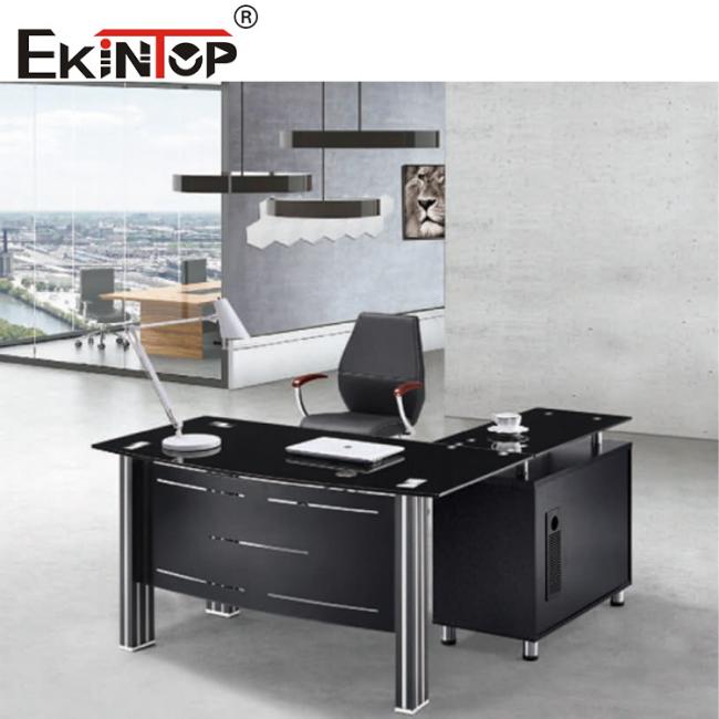 black glass desk
