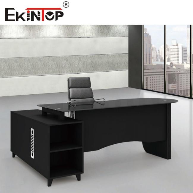 black glass desk