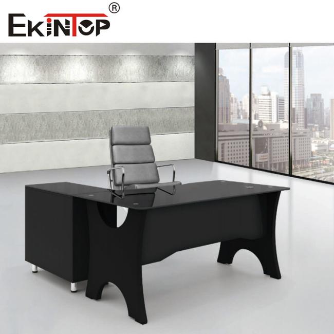 black glass desk