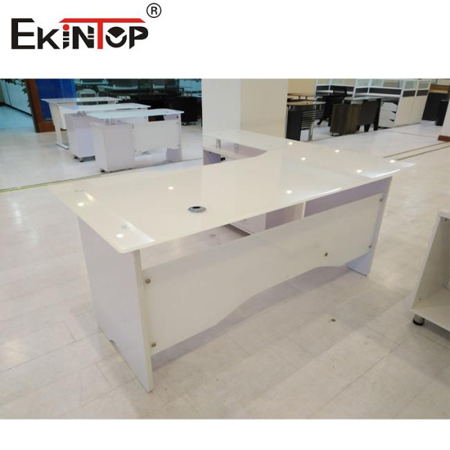 glass desk table