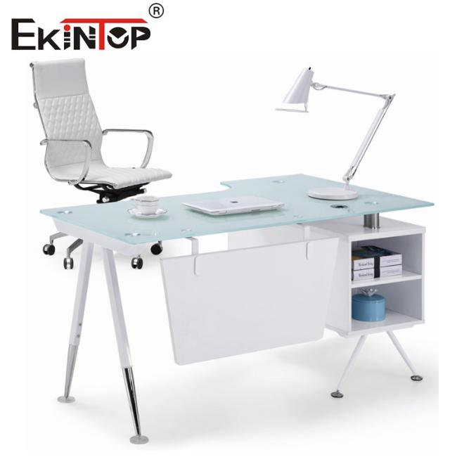 modern glass office desk