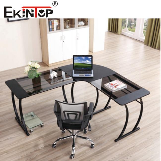 L shaped glass desk office depot