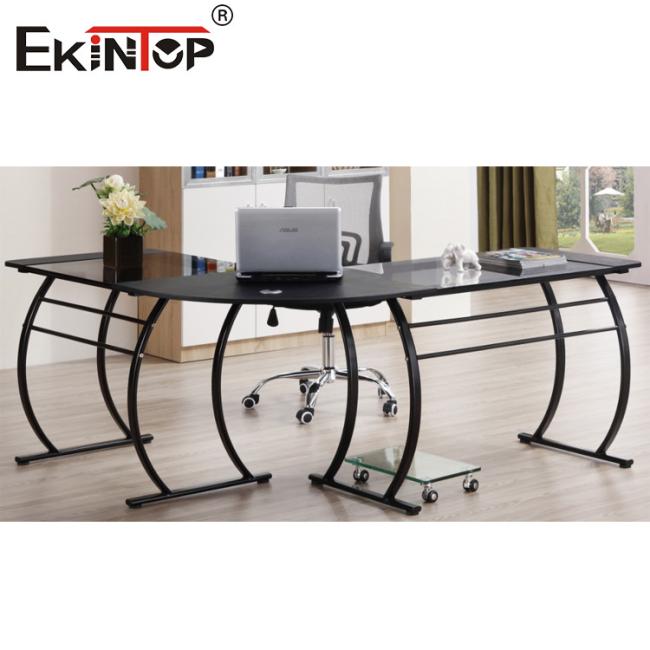 L shaped glass desk office depot