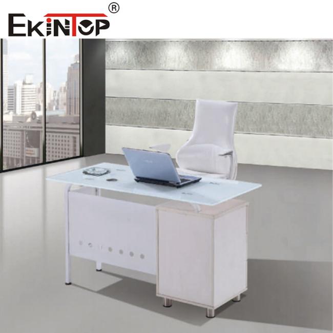 glass l shaped office desk