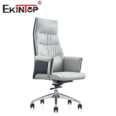 China Modern White Leather Ergonomic Office Chair Sleek Style And Exceptional Comfort for sale