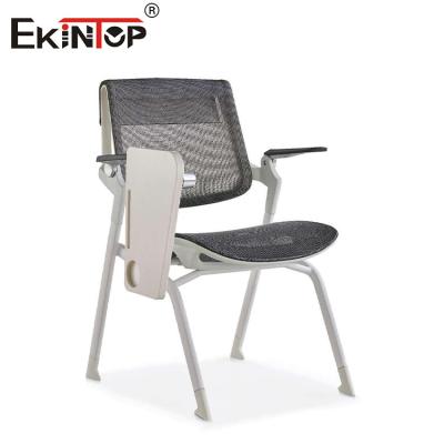 China Gray Foldable Training Chairs With Writing Board In Modern Style for sale