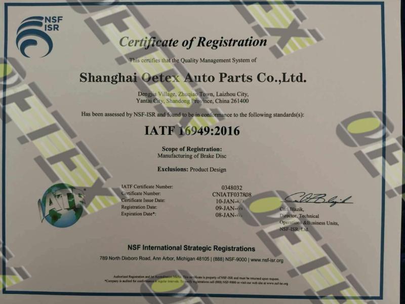  - Shanghai Oetex Auto Parts Co.,Ltd
