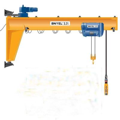 China 3m Lift Height 125KG To 3000KG Wall Jib Crane Hoist Remote Control for sale