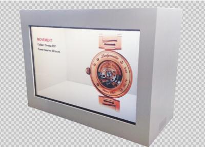 China Android OS WIFI 4G LTE Interactive Digital Signage Transparent LCD Display Showcase for sale