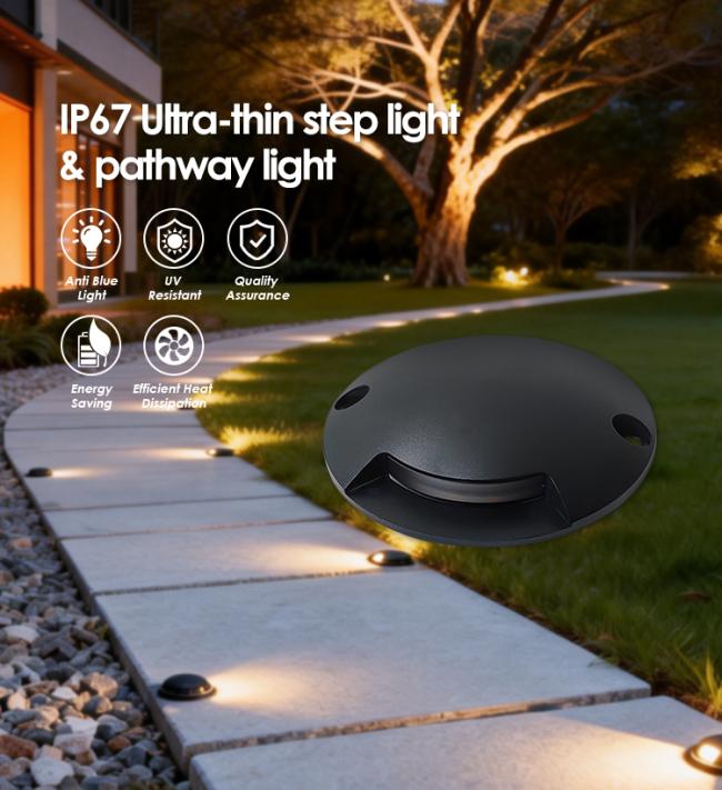 LED inground light installation example