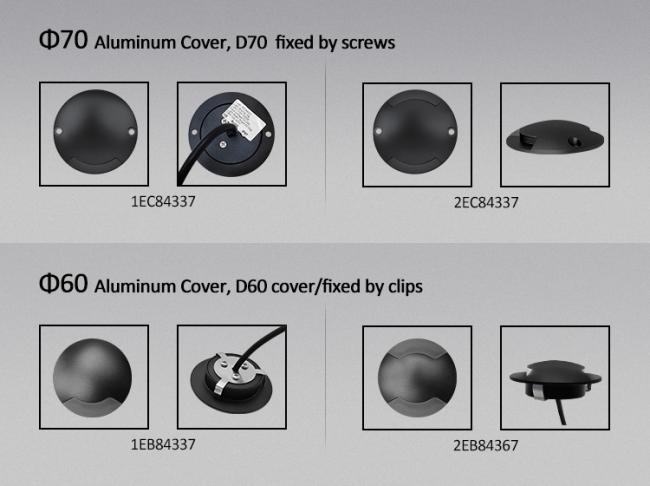 Close-up view of LED inground light