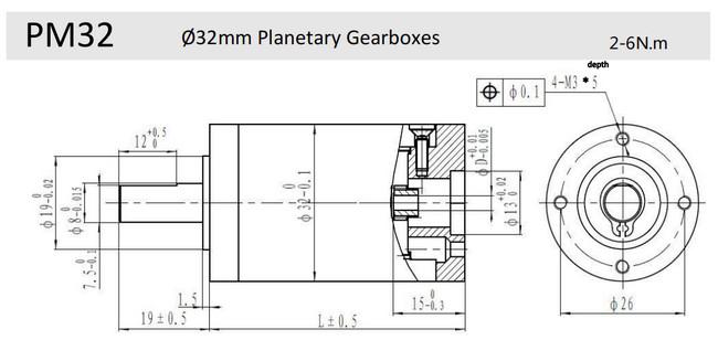 32mm planetary gearbox