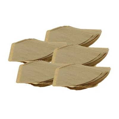 China Food Grade Natural Wood Pulp Organic Unbleached Coffee Filters 17cm Cone for sale