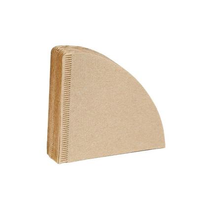 China 50pcs / Bag Coffee Filter Paper Unbleached Original Wooden Drip Coffee Paper for sale