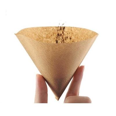 China Nature Unbleached Disposable Drip Coffee Filter Paper Filters V01 for sale