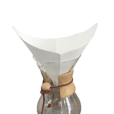 China Disposable Drip Chemex Coffee Filter Paper 6 Cup Classic Bleached for sale