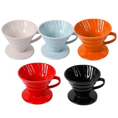 China Custom Colored Coffee Drip Filter Cup Pour Over Coffee Maker V60 for sale
