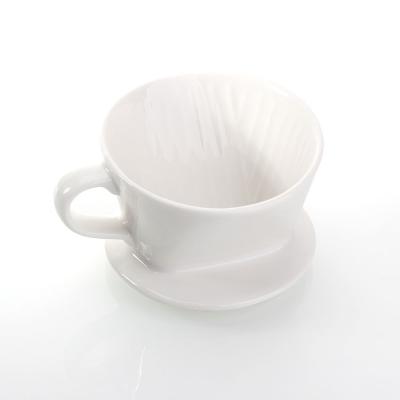 China Custom Logo Espresso Ceramic V60 Coffee Dripper Drip Filter Cup Set for sale