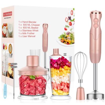 China FDA Electric Hand Held Food Blenders 600W 800W Pink Hand Blender for sale