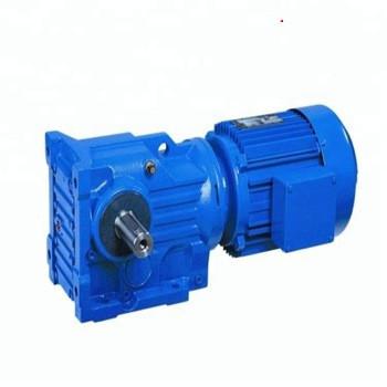 Helical gear reducer installed in industrial machinery application