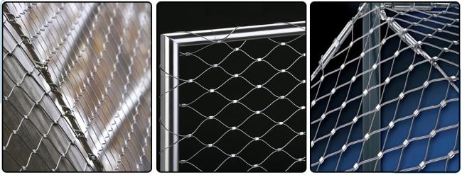 Decorative Stainless Zoo Animal Enclosures Wire Rope Mesh Fencing
