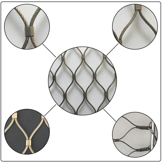 150x150 Stainless Steel Security Bag Wire Ss Ferrule Rope Cable Mesh