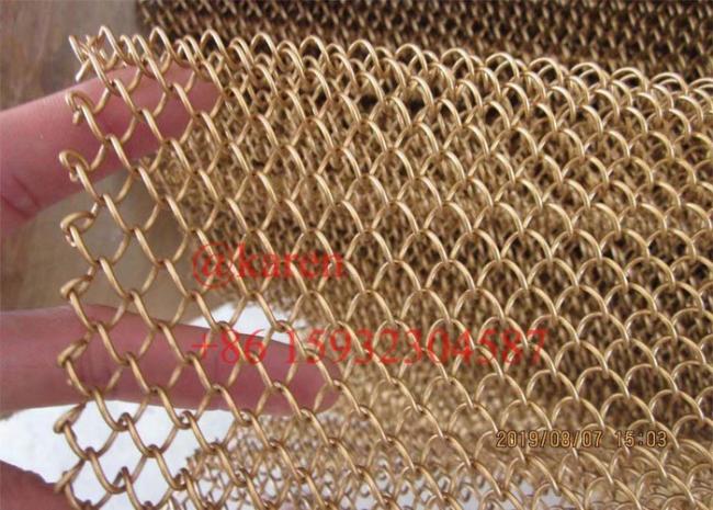 Decorative Metal Chain Link Mesh Curtain Screen For Door And Room Divider