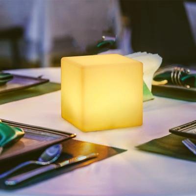 China 6 Inch LED Cube Night Light Colorful USB Charging Water Resistant for sale