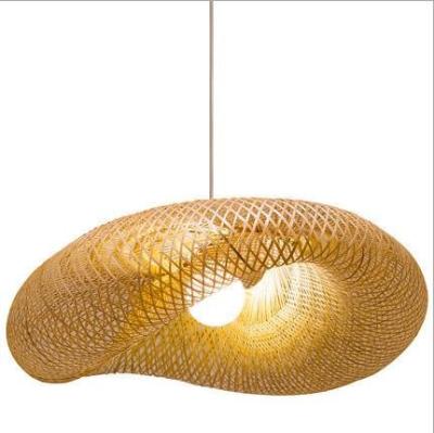 China Modern Bamboo Rattan Pendant Light Lampshade For Indoor Room for sale