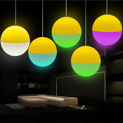 China Remote Control LED Glow Ball Light Pendant Double Color For Holiday for sale