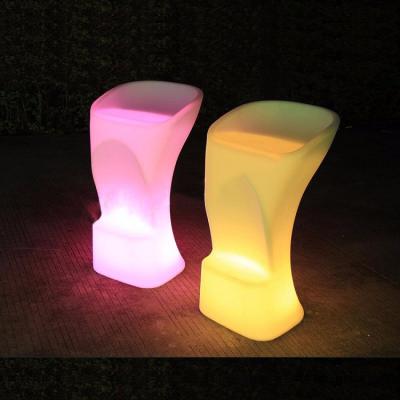 China RGB colorido diseño moderno led iluminado silla de bar en venta
