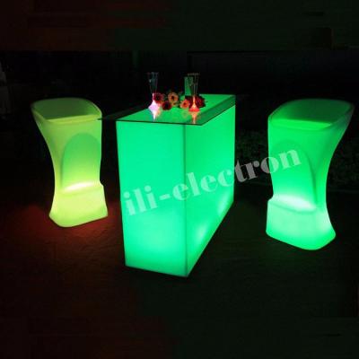 China Rectangle Illuminated Bar Table Waterproof For Outdoor Garden for sale