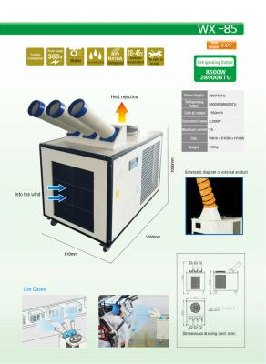 China Refrigerant Cooling Style Portable Air Conditioner 28900BTU Customized Shape for sale
