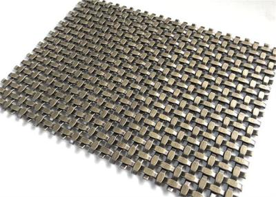 China Antique Plated 3.0mm  Brass Wire Mesh Sheets Single Crimp Brass Decorative Mesh for sale